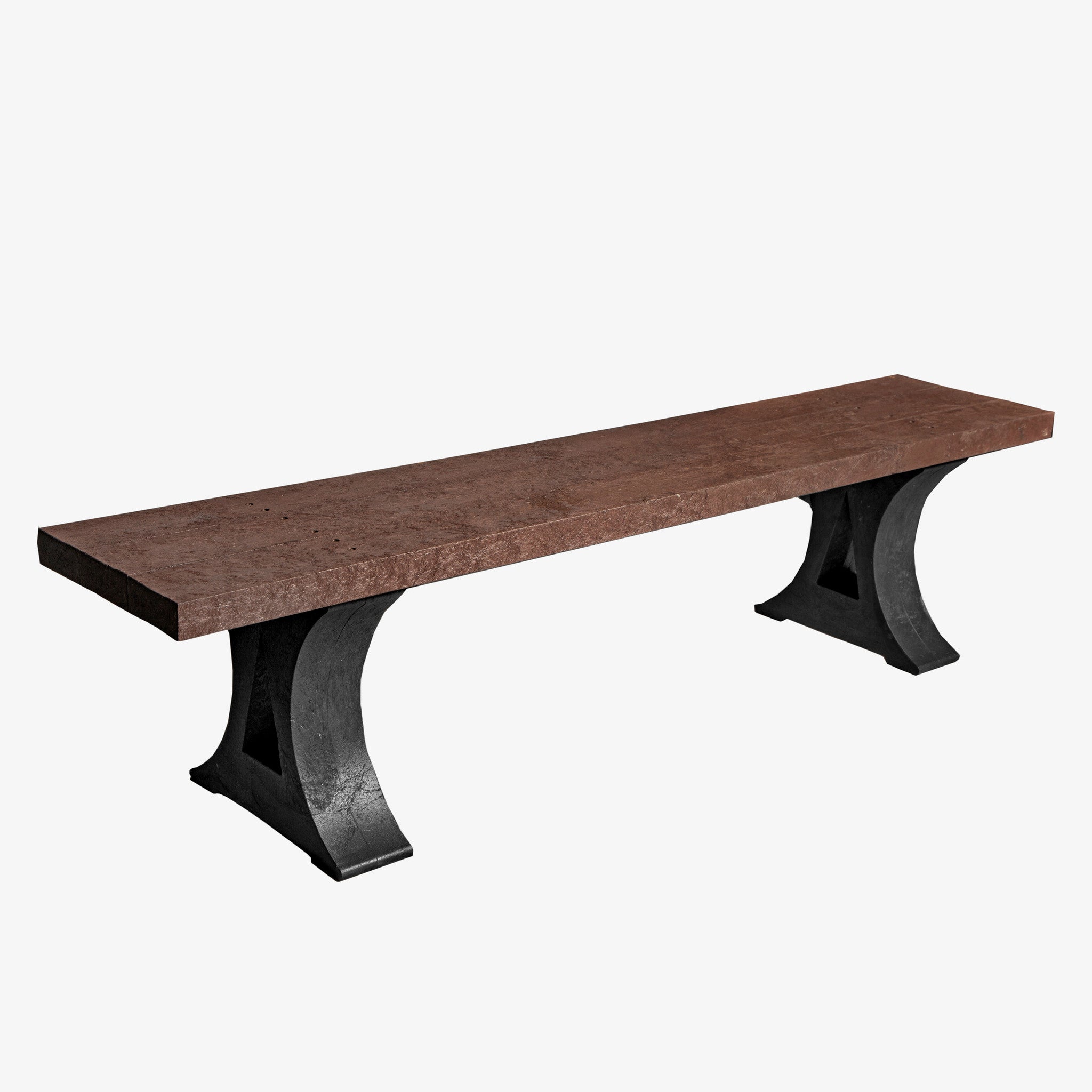 Manticore Lumber black & brown recycled plastic bench